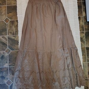 Neuflora Tan Maxi Skirt